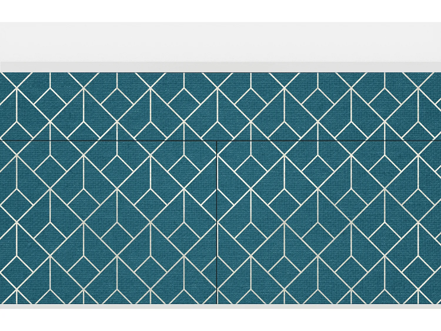 Dressoir - 115x85x48 cm - BS4 - Turquoise Geometry, Wit