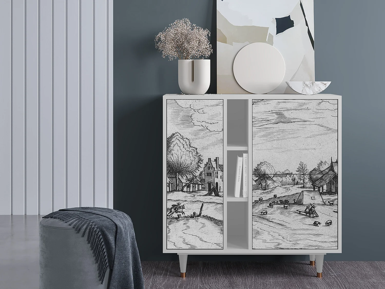 Buffet - 94х96х41 cm - BS5 - Country Village, Blanc