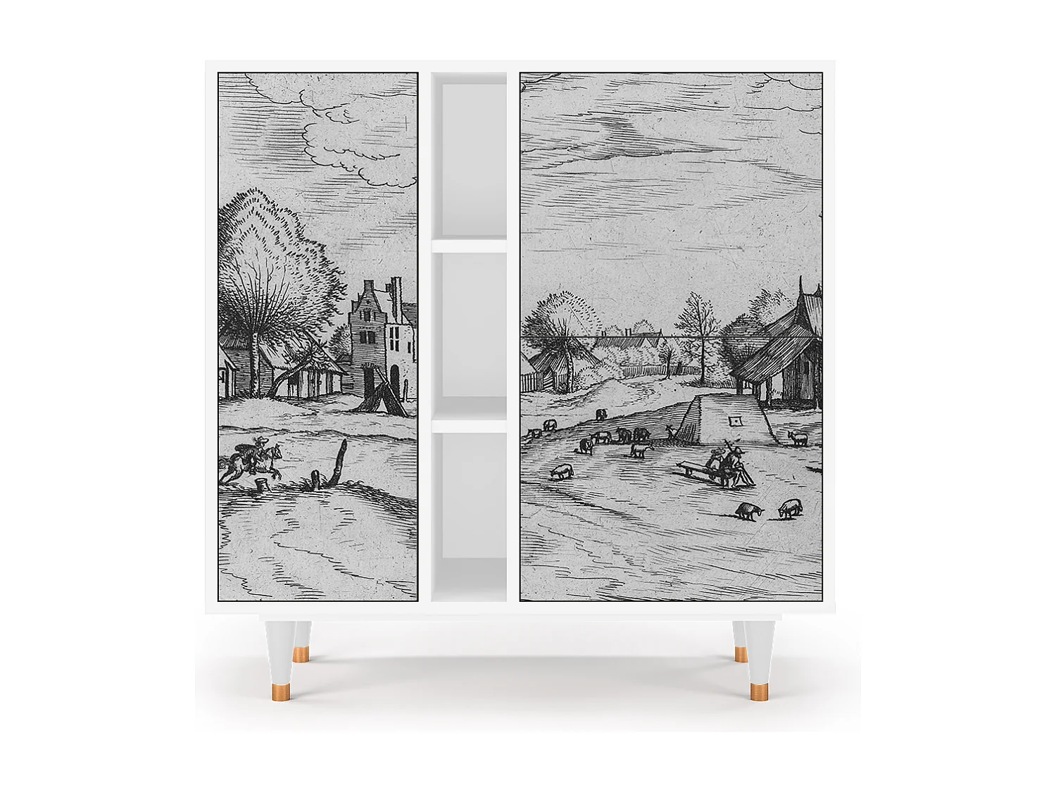 Buffet - 94х96х41 cm - BS5 - Country Village, Blanc