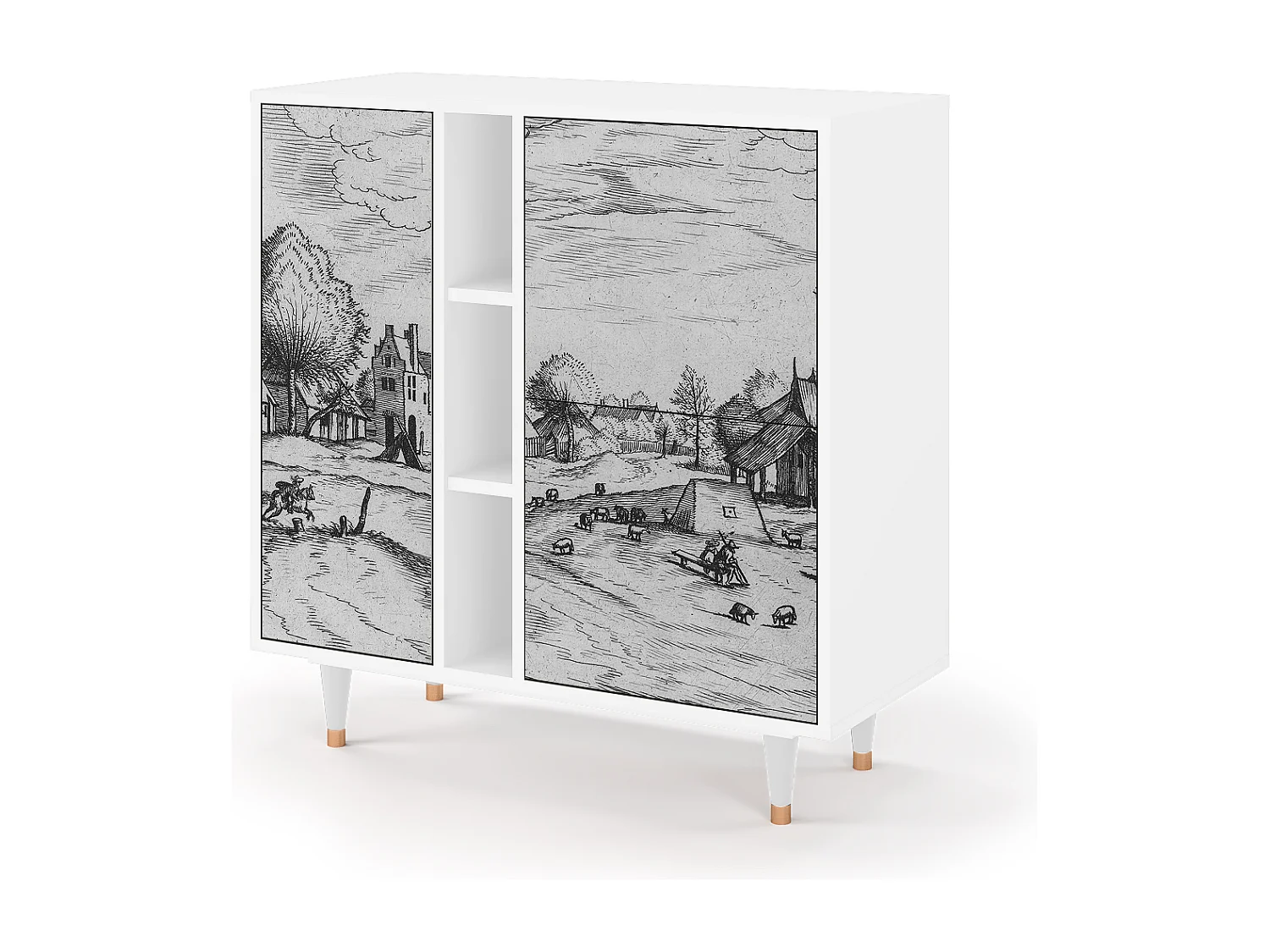 Buffet - 94х96х41 cm - BS5 - Country Village, Blanc