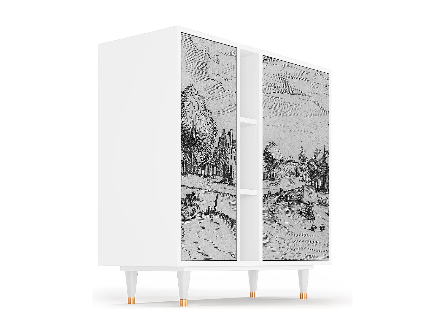 Buffet - 94х96х41 cm - BS5 - Country Village, Blanc