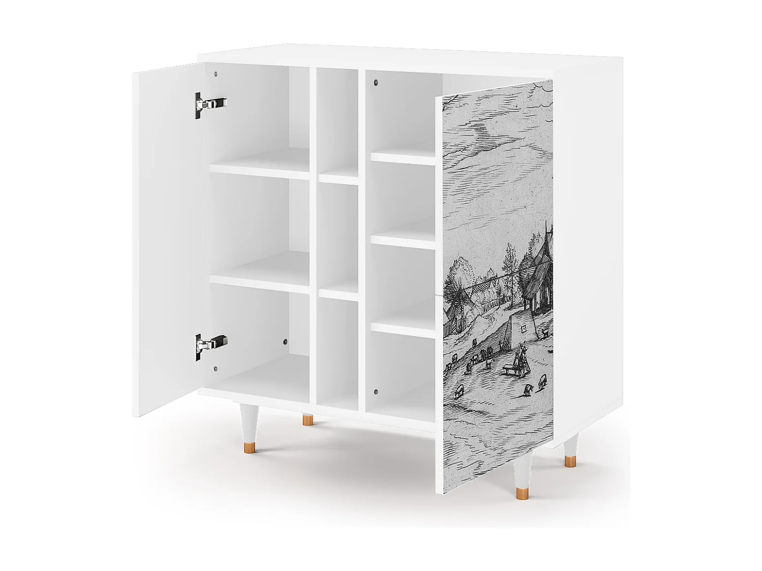 Buffet - 94х96х41 cm - BS5 - Country Village, Blanc