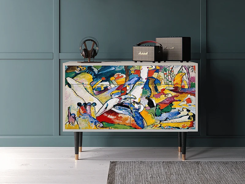 Kredens - 115x85x48 cm - BS4 - Improvisation 26  , Piaskowy