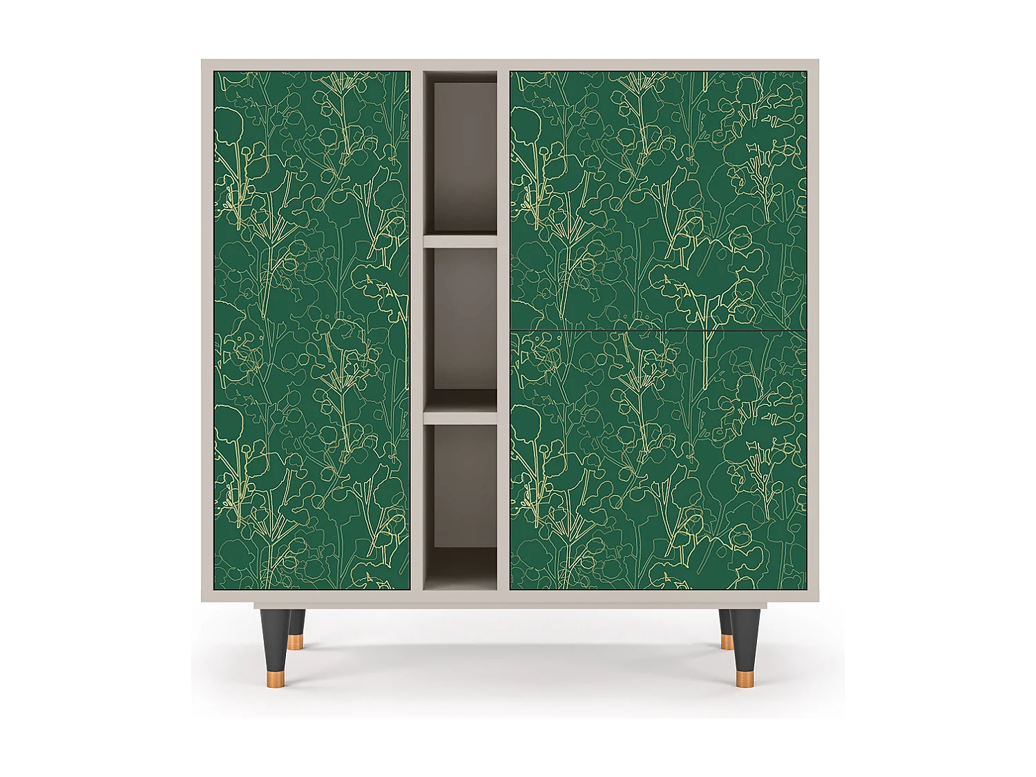 Kredens - 94х96х41 cm - BS5 - Emerald Forest, Piaskowy