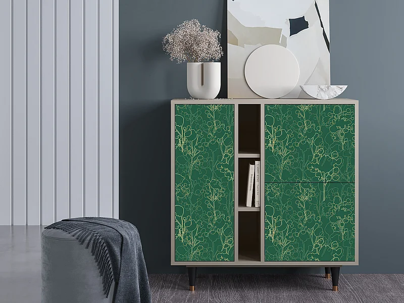 Kredens - 94х96х41 cm - BS5 - Emerald Forest, Piaskowy