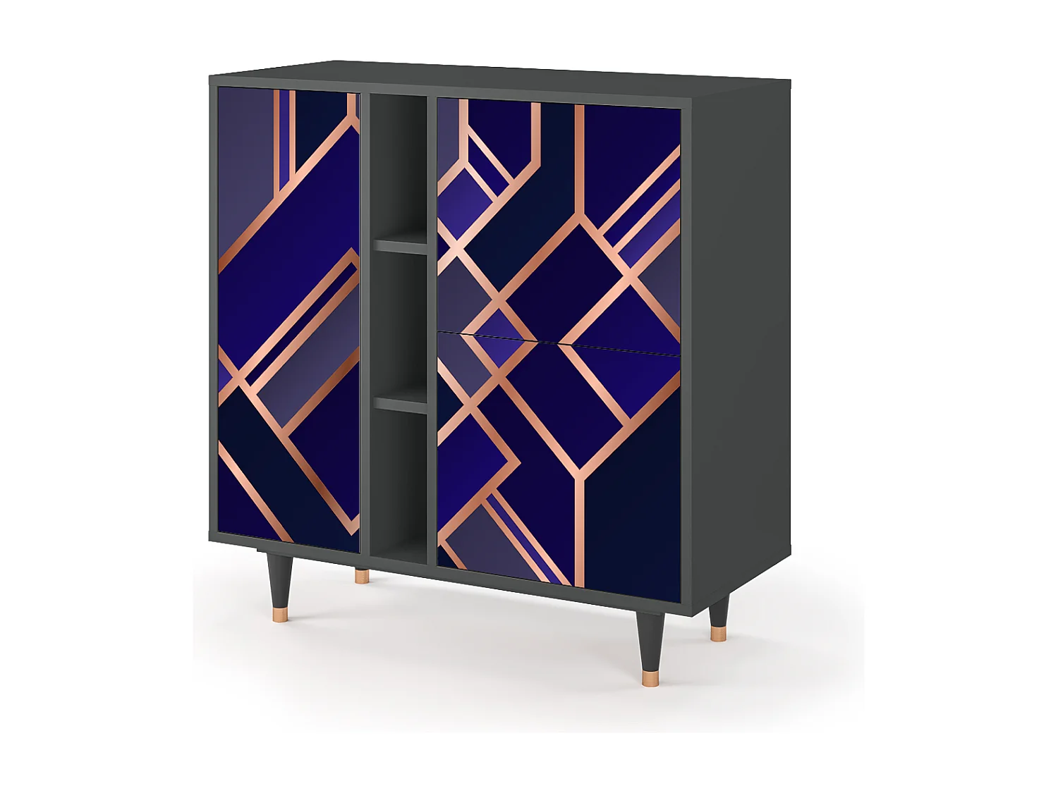 Credenza - 94х96х41 cm - BS5 - Aquamarine Getsby, Antracite