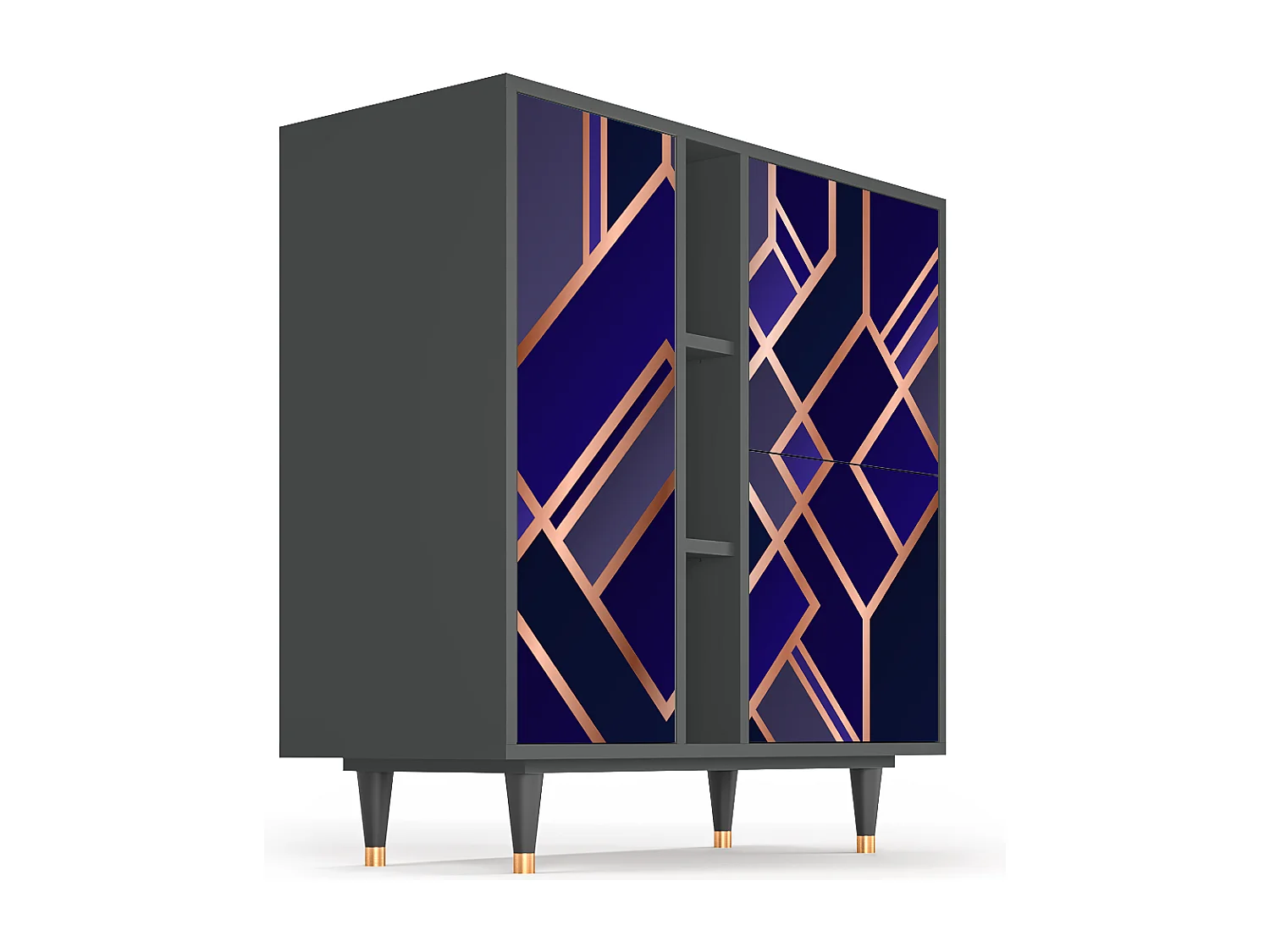 Credenza - 94х96х41 cm - BS5 - Aquamarine Getsby, Antracite