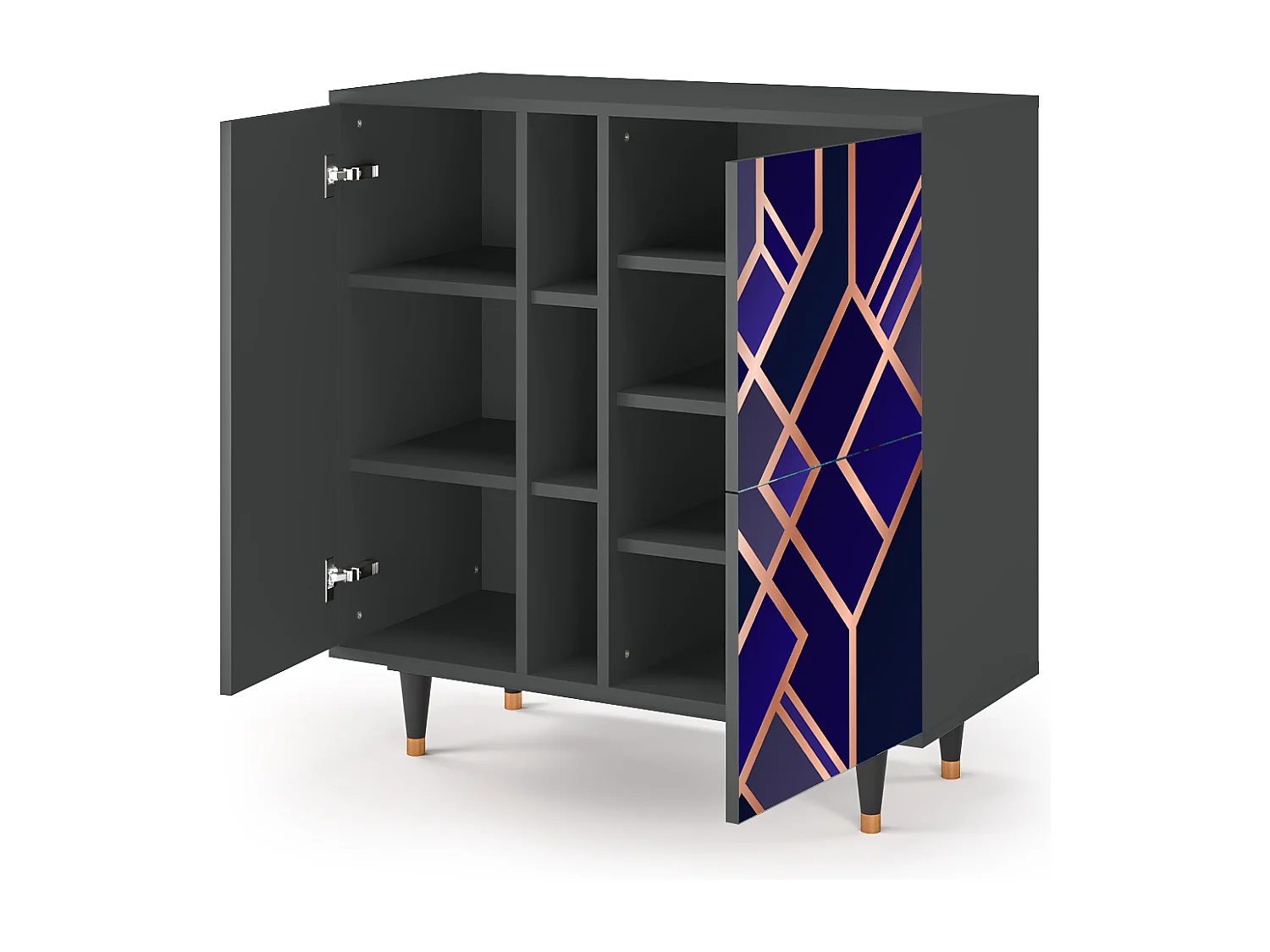 Credenza - 94х96х41 cm - BS5 - Aquamarine Getsby, Antracite