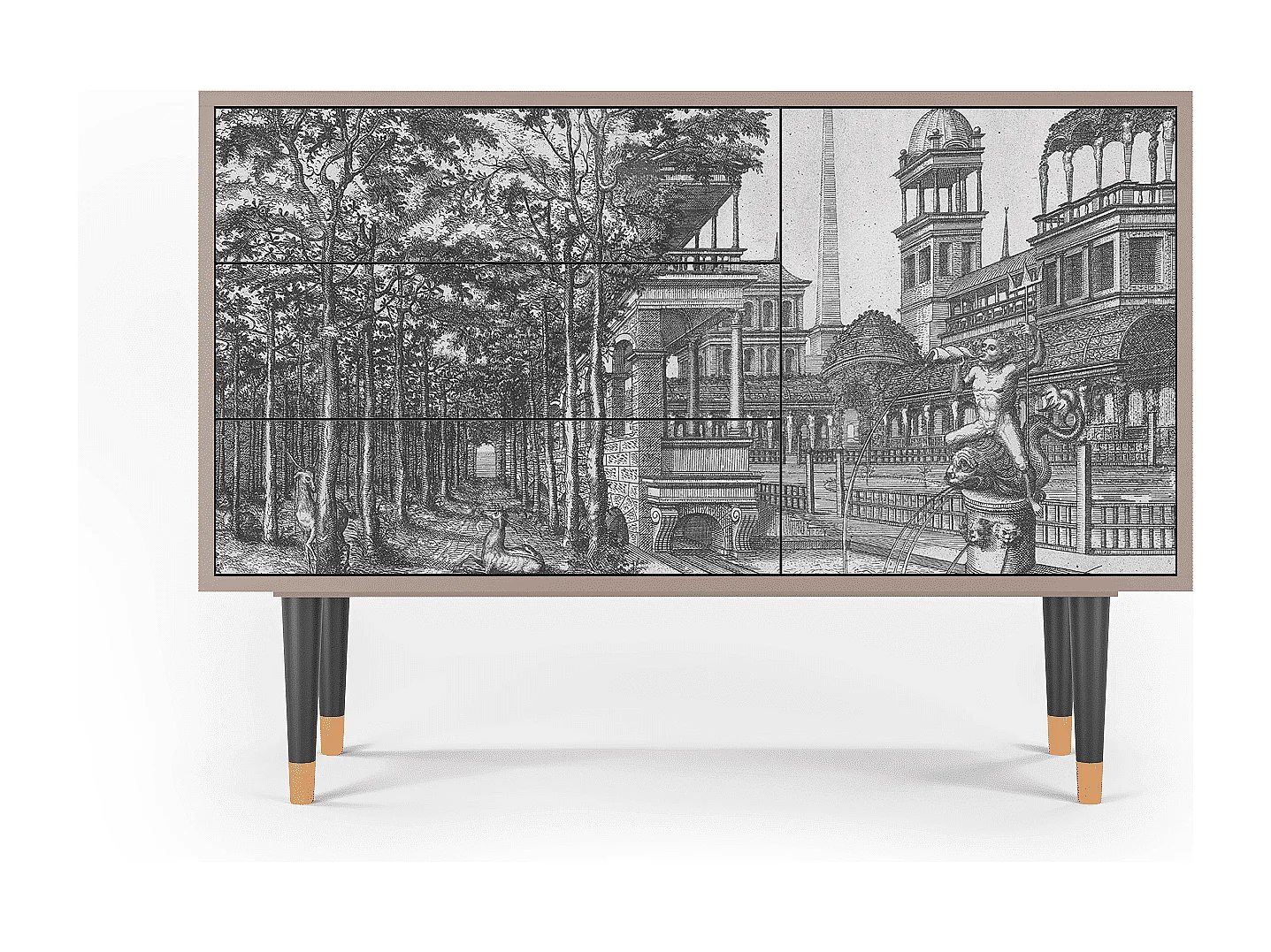 Credenza - 115х84х41 cm - S3 - View of the Piazza, Sabbia
