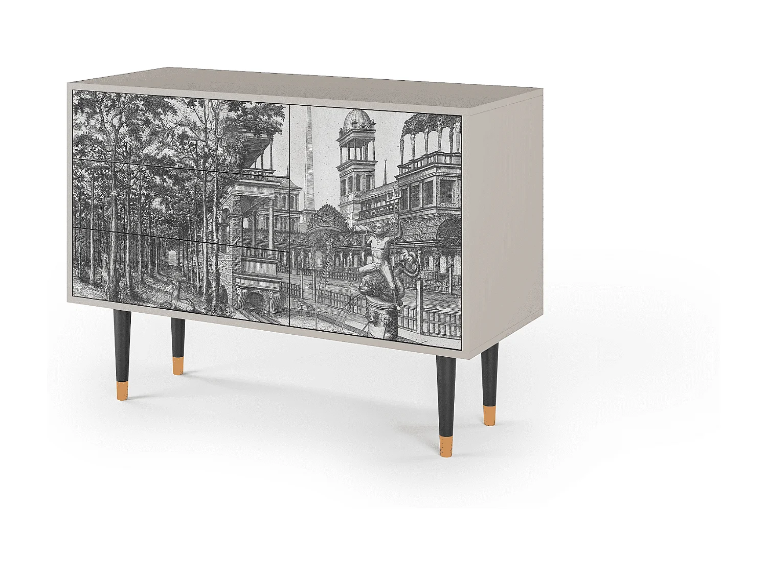 Credenza - 115х84х41 cm - S3 - View of the Piazza, Sabbia