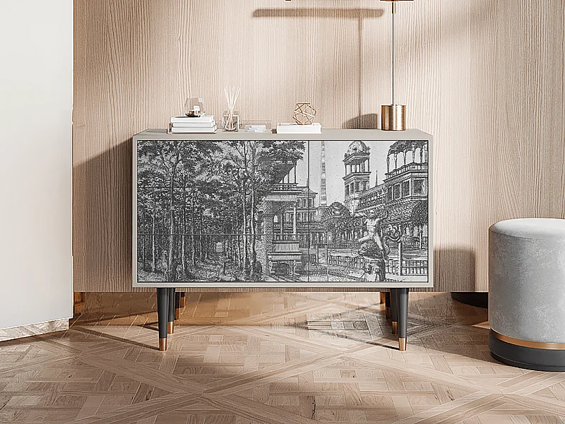 Credenza - 115х84х41 cm - S3 - View of the Piazza, Sabbia
