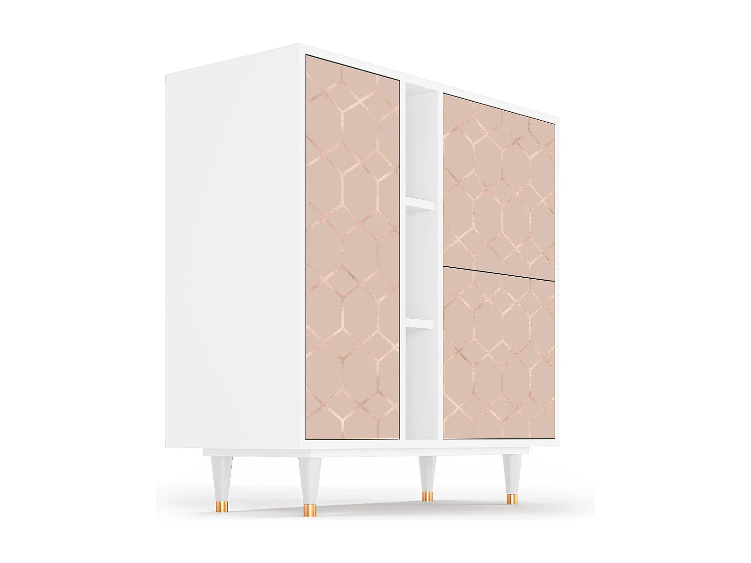 Buffet - 94х96х41 cm - BS5 - Rose Honeycomb, Blanc