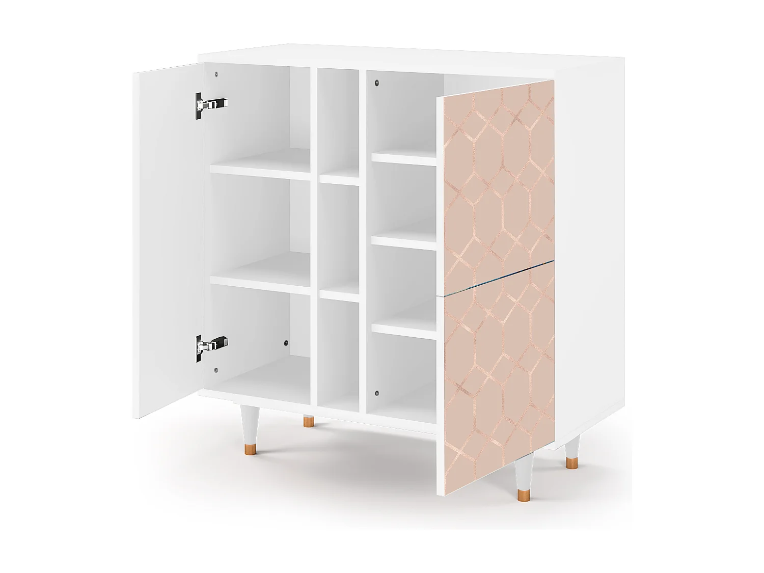 Buffet - 94х96х41 cm - BS5 - Rose Honeycomb, Blanc