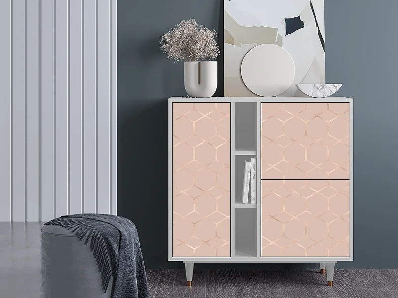 Buffet - 94х96х41 cm - BS5 - Rose Honeycomb, Blanc