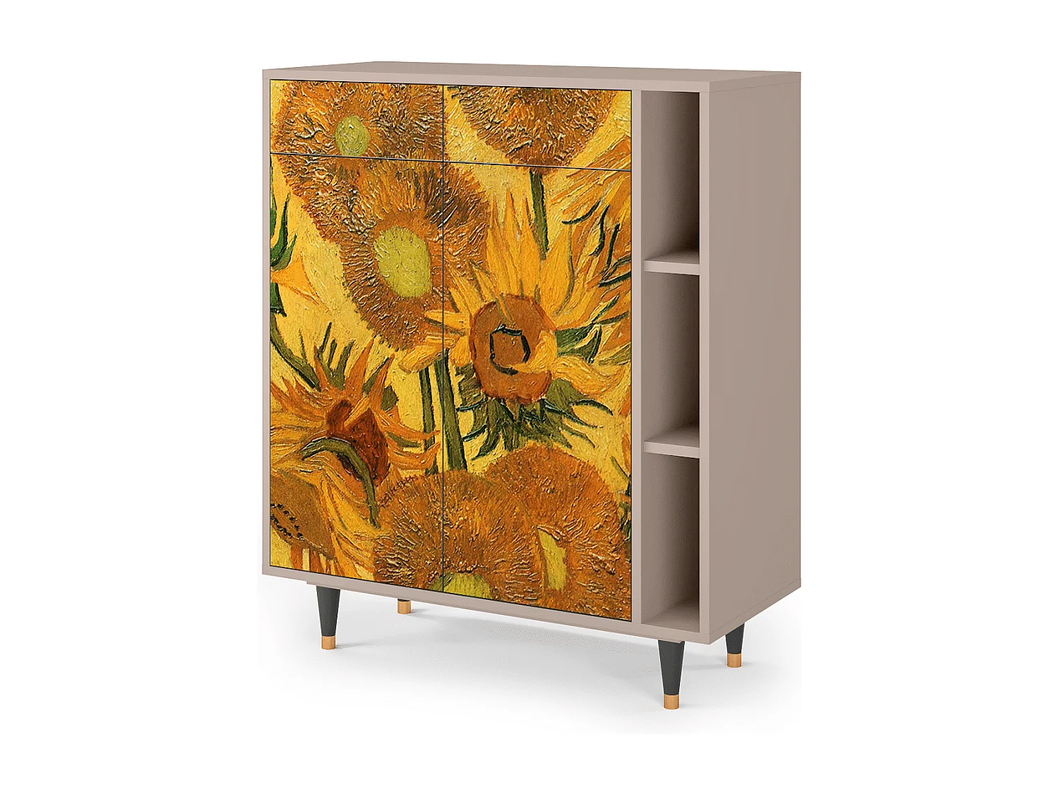 Buffet - 96х110х41 cm - BS6 - Sunflowers, Latte