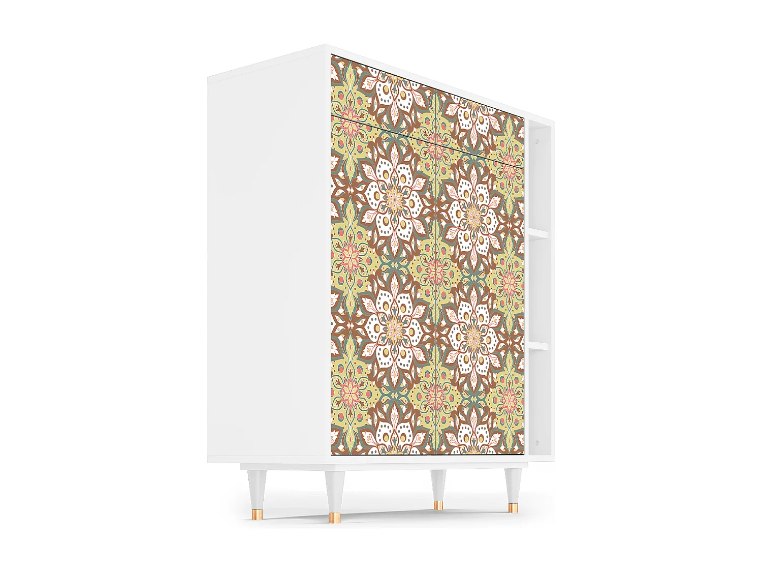 Kredens - 96х110х41 cm - BS6 - Chinese Tea, Biały