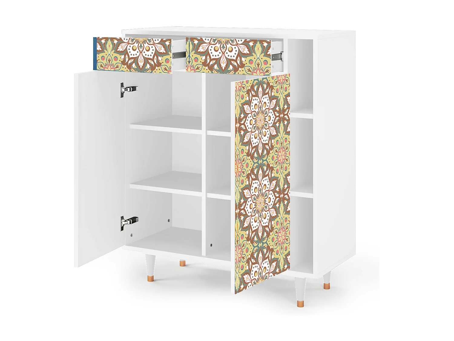 Kredens - 96х110х41 cm - BS6 - Chinese Tea, Biały