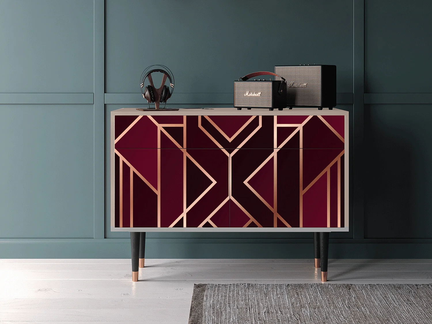 Buffet - 115x85x48 cm - BS4 - Burgundy Jewelery, Latte