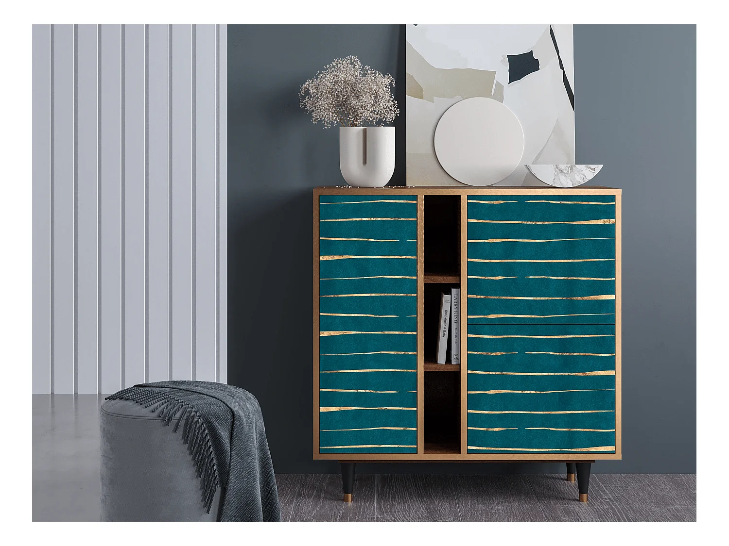 Buffet - 94х96х41 cm - BS5 - Ocean Drive, Noyer