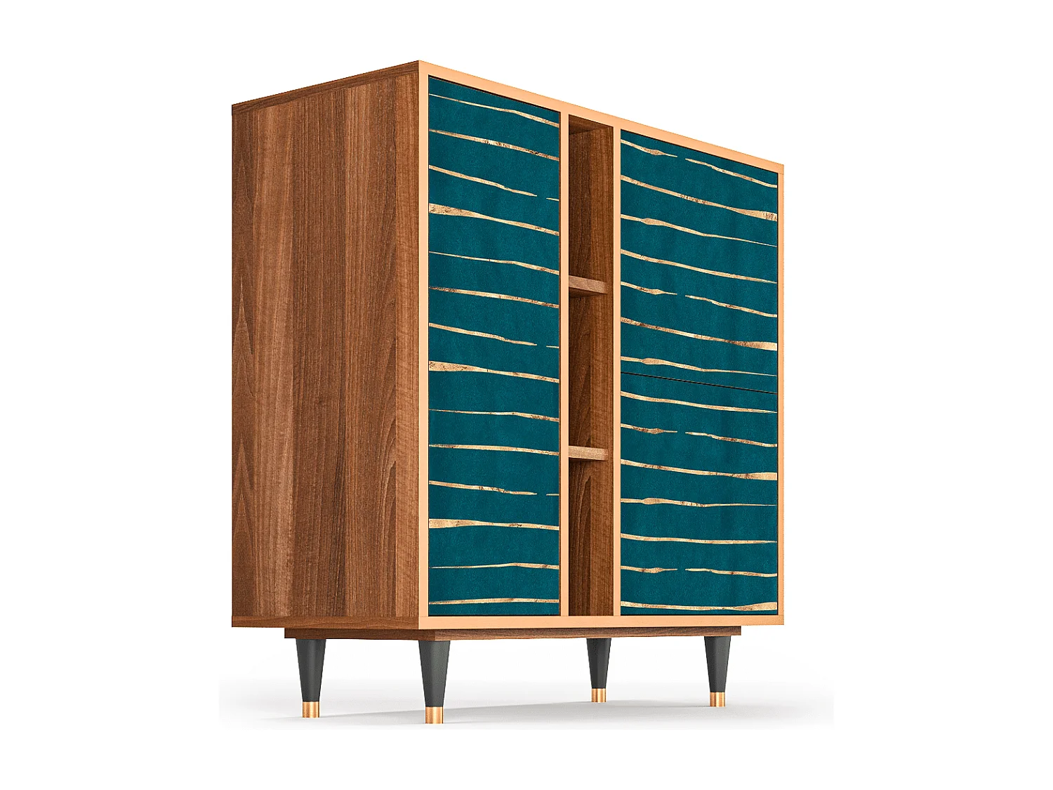 Kredens - 94х96х41 cm - BS5 - Ocean Drive, Orzech