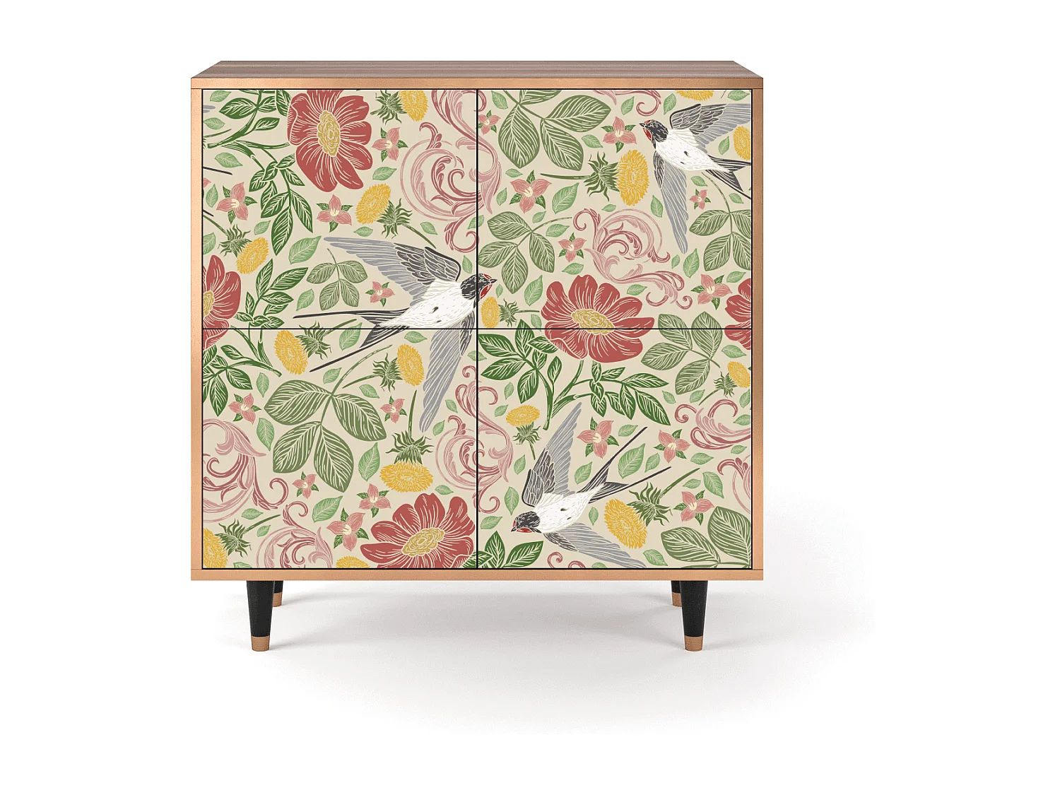 Buffet - 94x96x48 cm - BS3 - Spring Swallow, Noyer