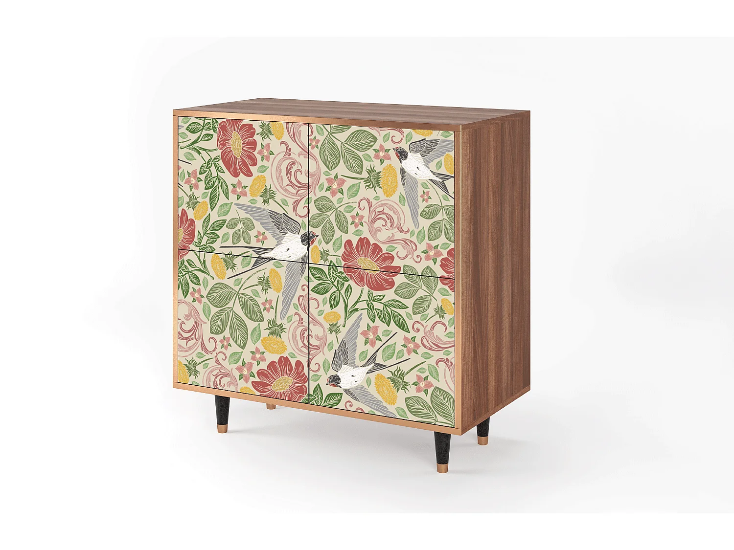 Buffet - 94x96x48 cm - BS3 - Spring Swallow, Noyer