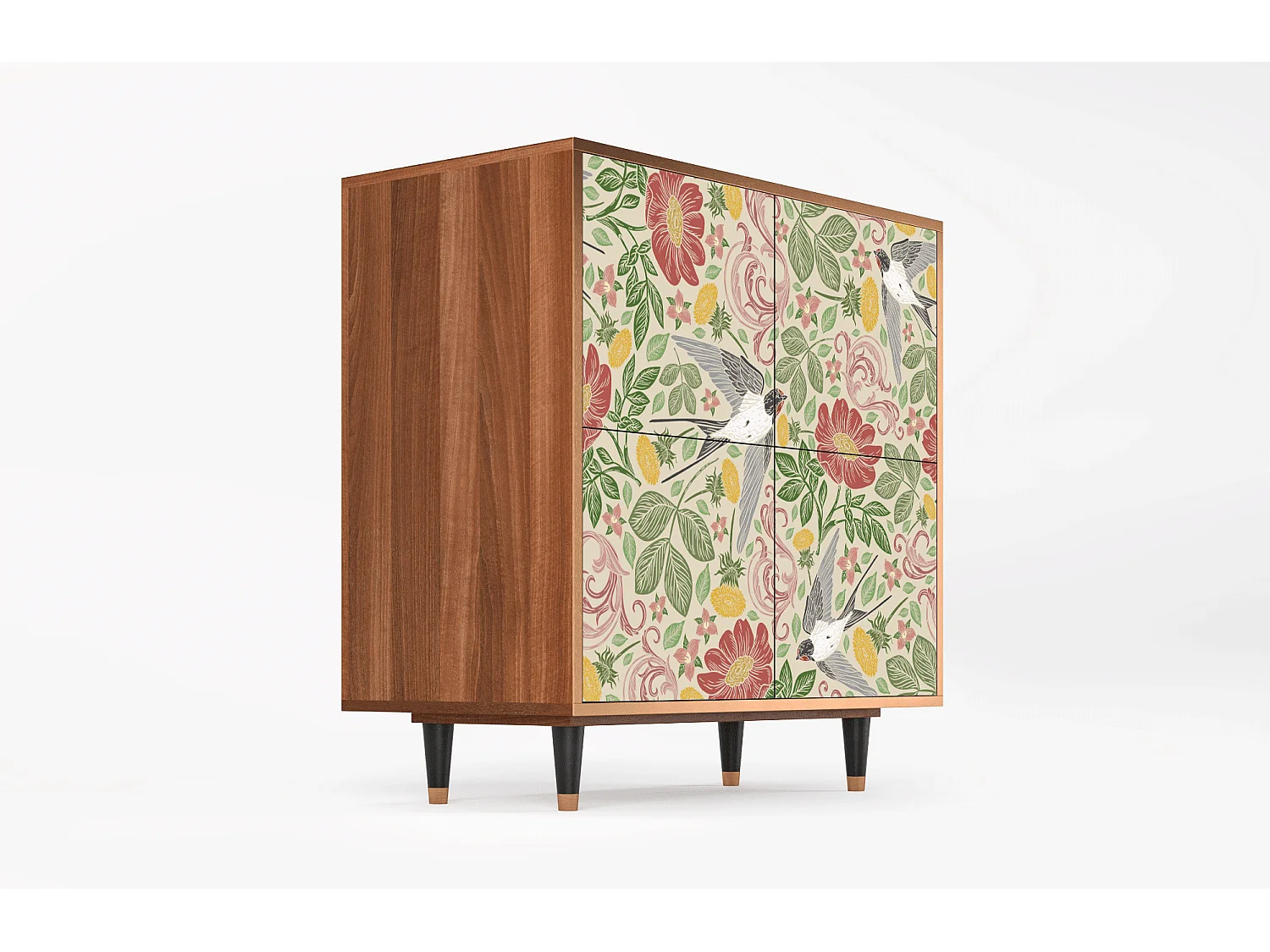 Sideboard - 94x96x48 cm - BS3 - Spring Swallow, Walnuss