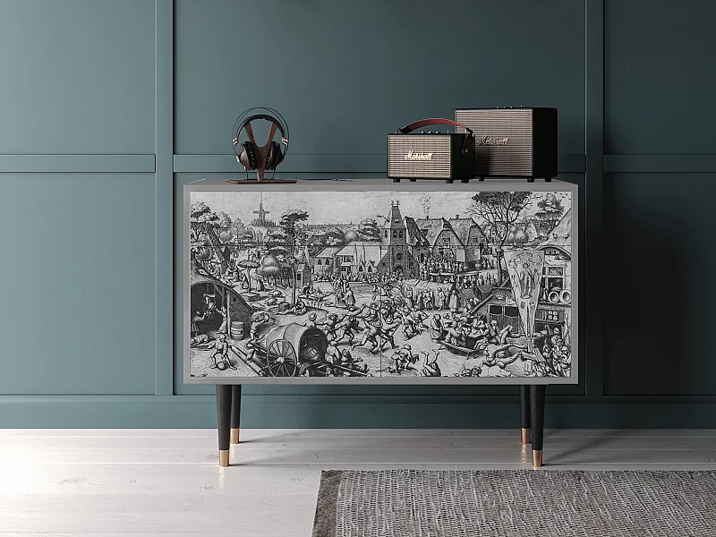 Credenza - 115x85x48 cm - BS4 - The Festival of Saint, Grigio