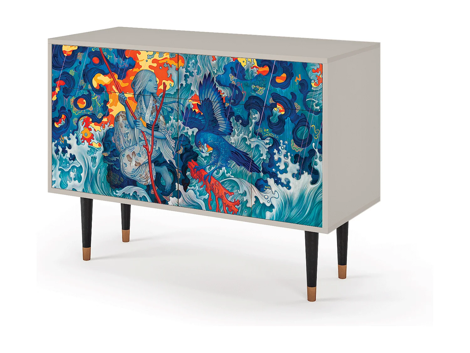 Buffet - 115x85x48 cm - BS4 - The Girl - James Jean, Sable