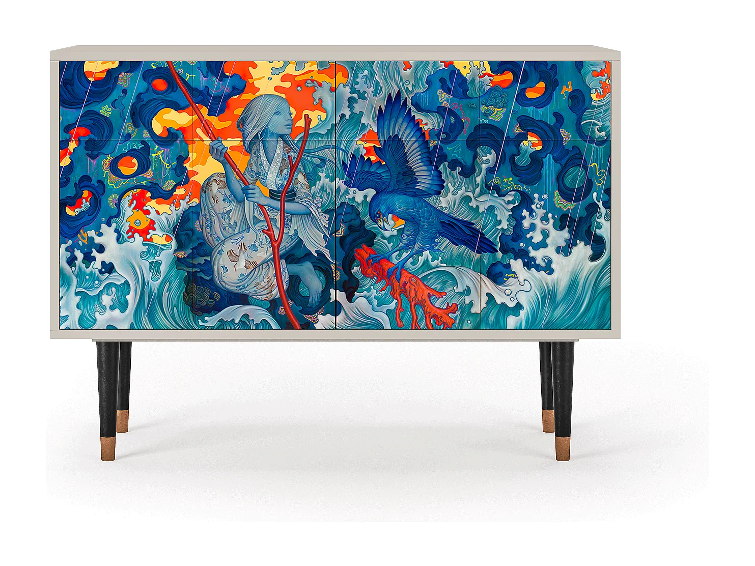 Buffet - 115x85x48 cm - BS4 - The Girl - James Jean, Sable