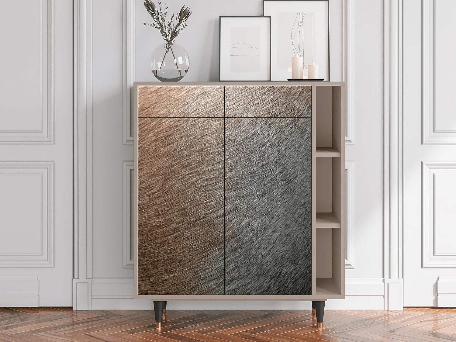 Sideboard - 96х110х41 cm - BS6 - Peanut Hair, Latte