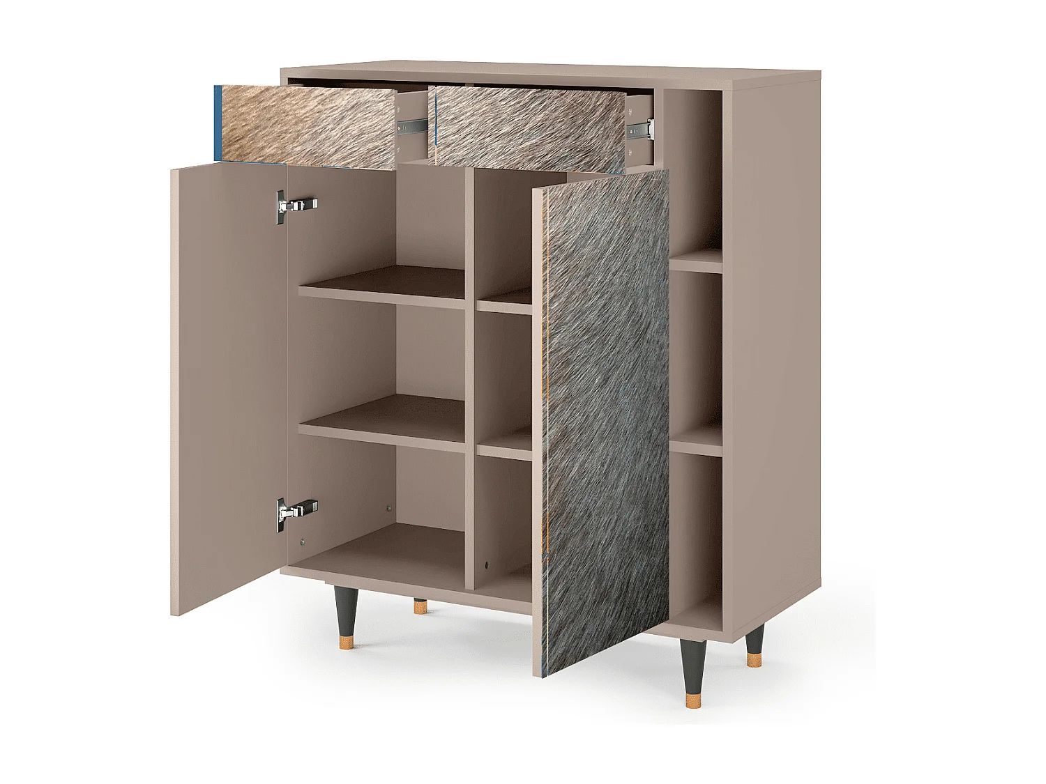 Sideboard - 96х110х41 cm - BS6 - Peanut Hair, Latte