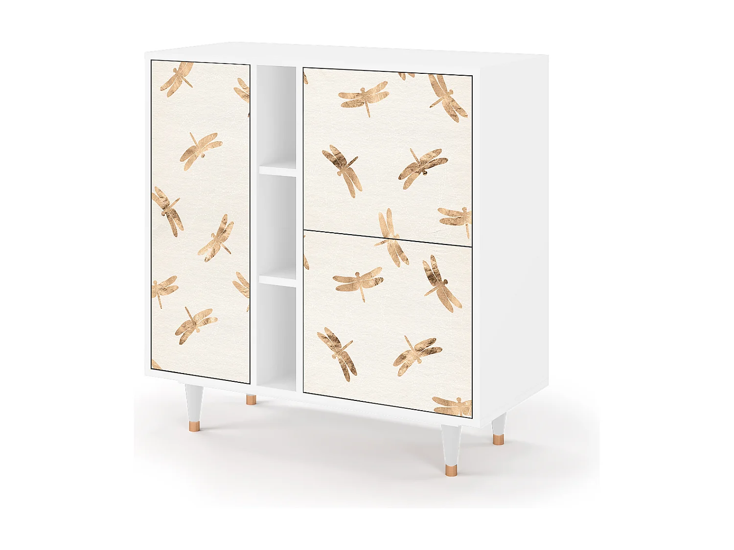 Credenza - 94х96х41 cm - BS5 - Nude Dragonflies, Bianco