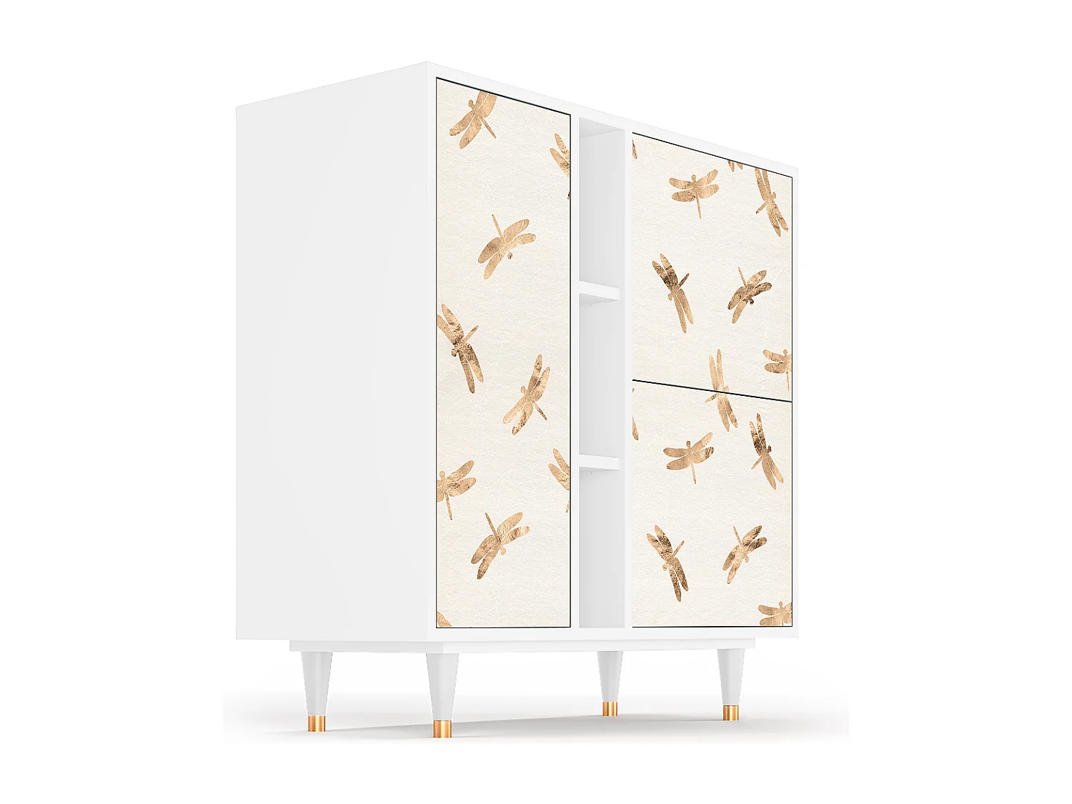 Credenza - 94х96х41 cm - BS5 - Nude Dragonflies, Bianco