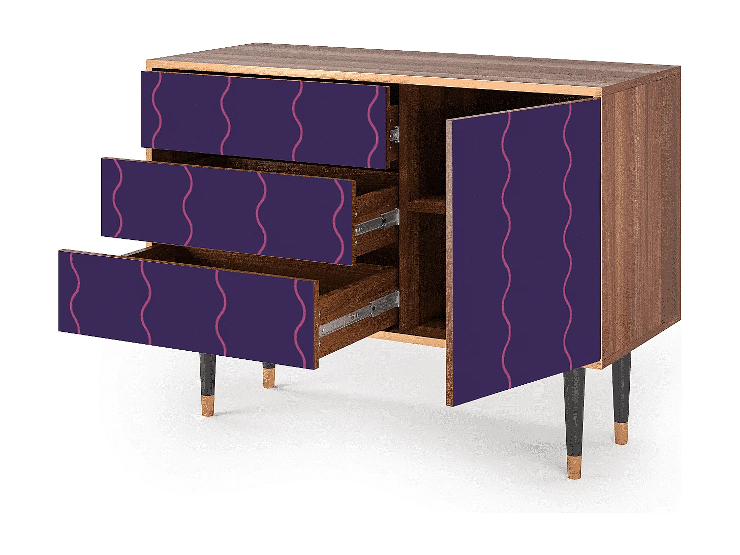 Buffet - 115х84х41 cm - S3 - Grape Maccaroni, Noyer