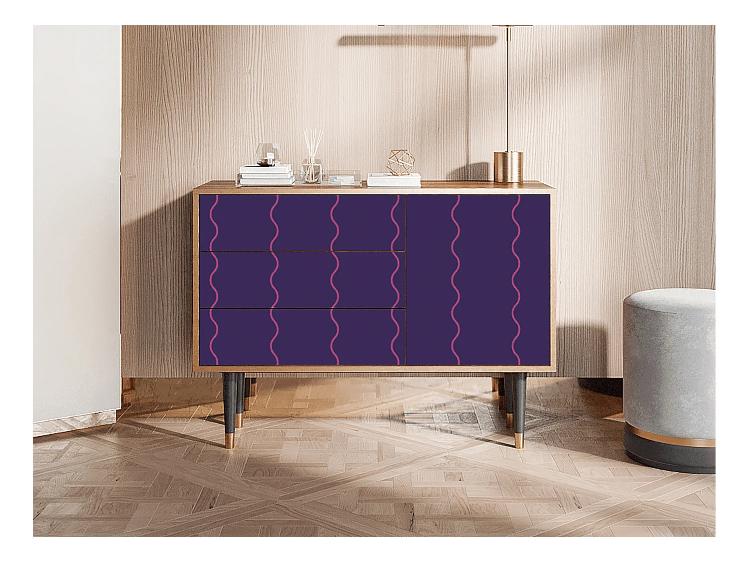 Buffet - 115х84х41 cm - S3 - Grape Maccaroni, Noyer