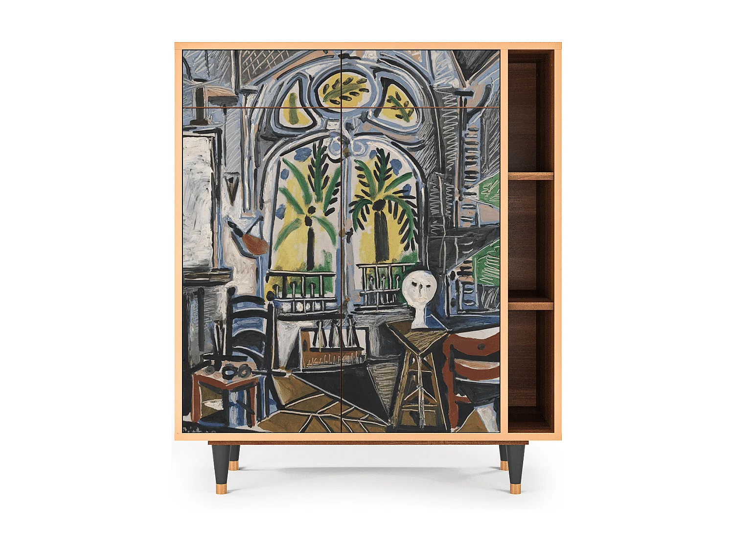 Dressoir - 96х110х41 cm - BS6 - The Studio , Walnoot