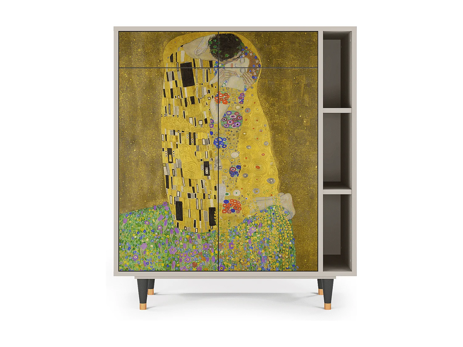 Kredens - 96х110х41 cm - BS6 - The Kiss by Klimt , Piaskowy