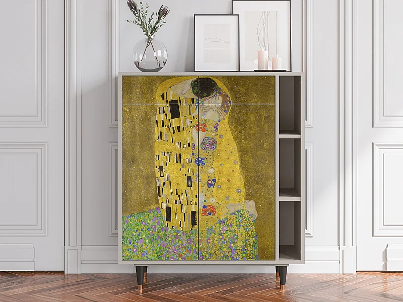 Sideboard - 96х110х41 cm - BS6 - The Kiss by Klimt , Sand