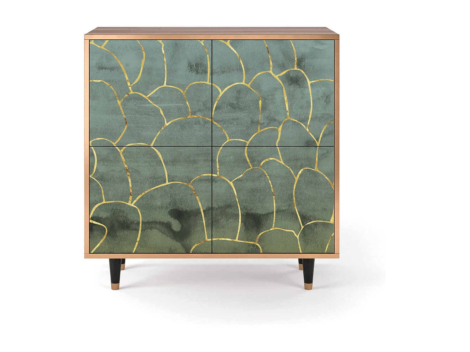 Buffet - 94x96x48 cm - BS3 - Magnificent Water Lily, Noyer