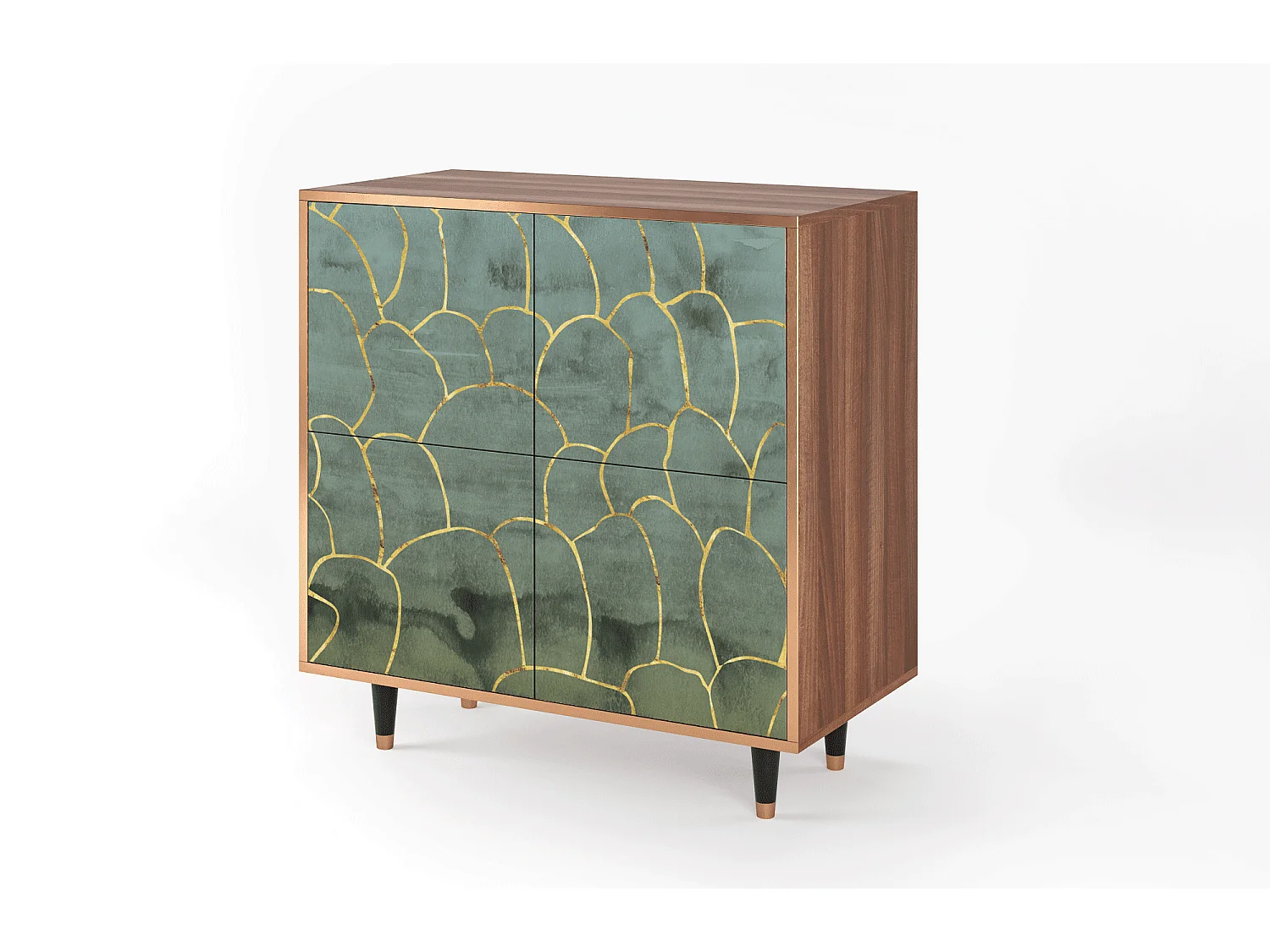 Buffet - 94x96x48 cm - BS3 - Magnificent Water Lily, Noyer