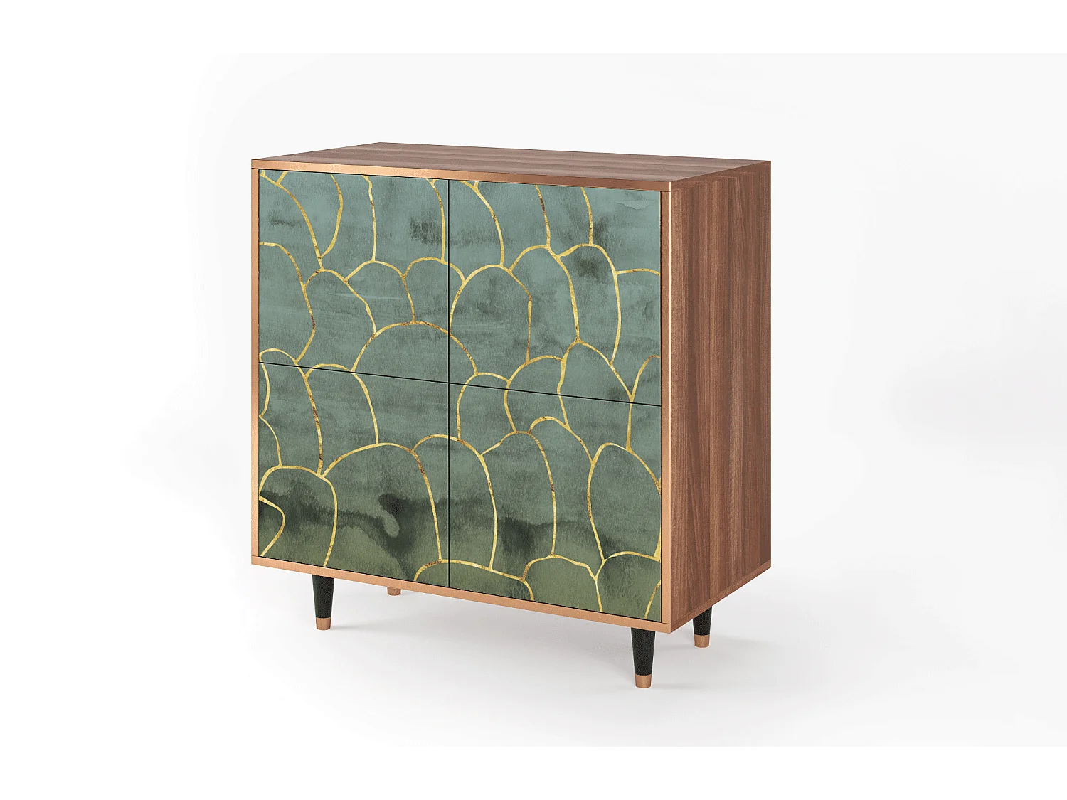 Buffet - 94x96x48 cm - BS3 - Magnificent Water Lily, Noyer