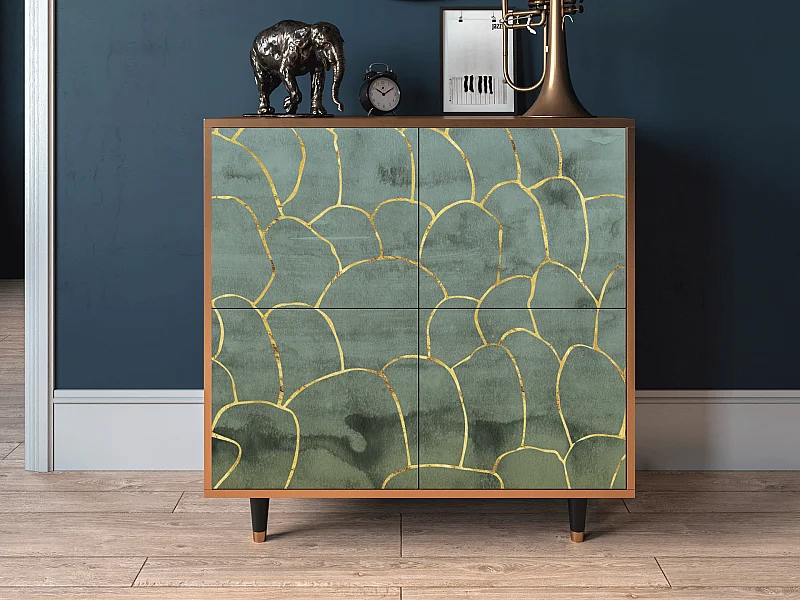 Buffet - 94x96x48 cm - BS3 - Magnificent Water Lily, Noyer