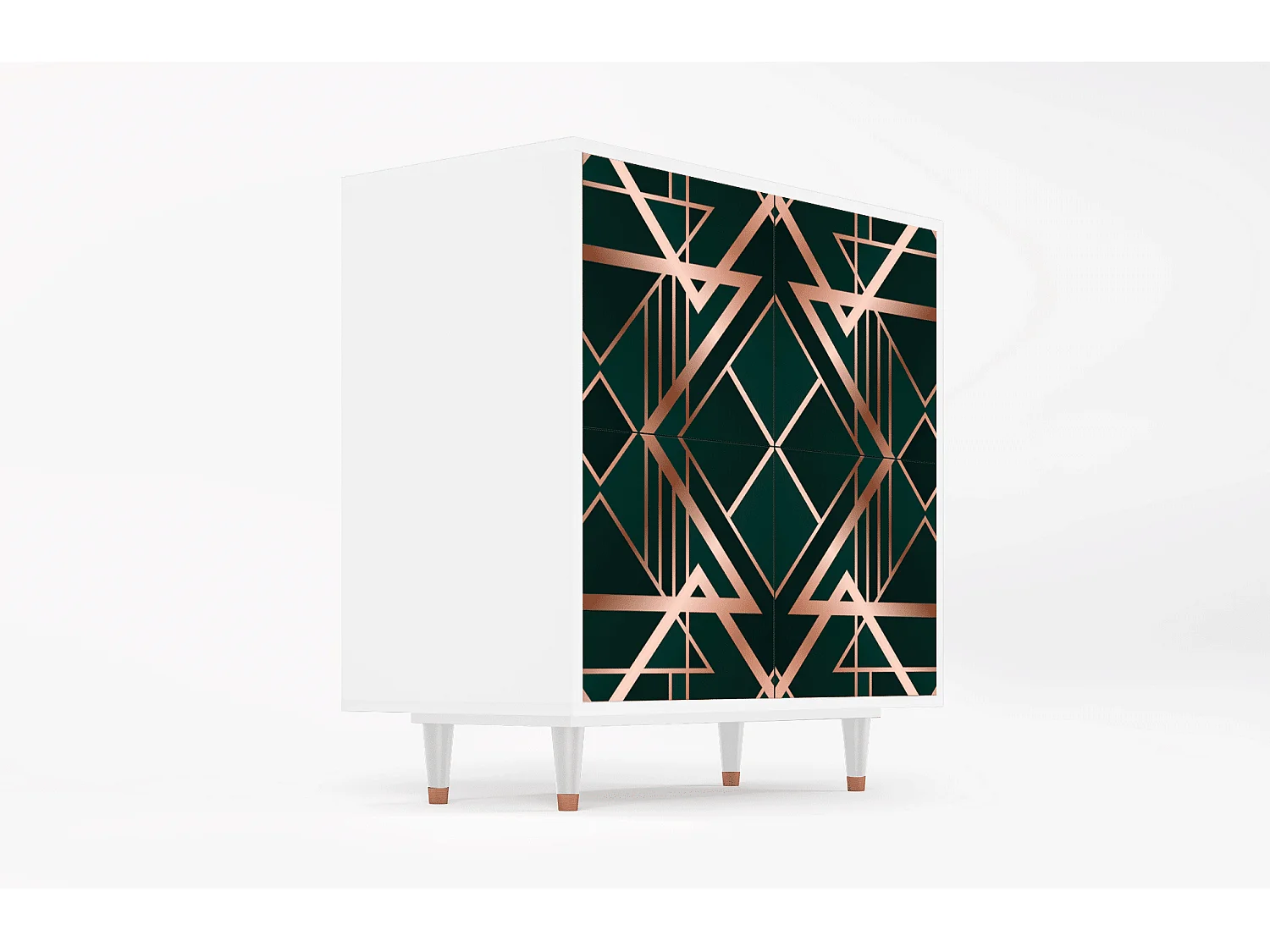 Sideboard - 94x96x48 cm - BS3 - Emerald Gatsby, Weiß