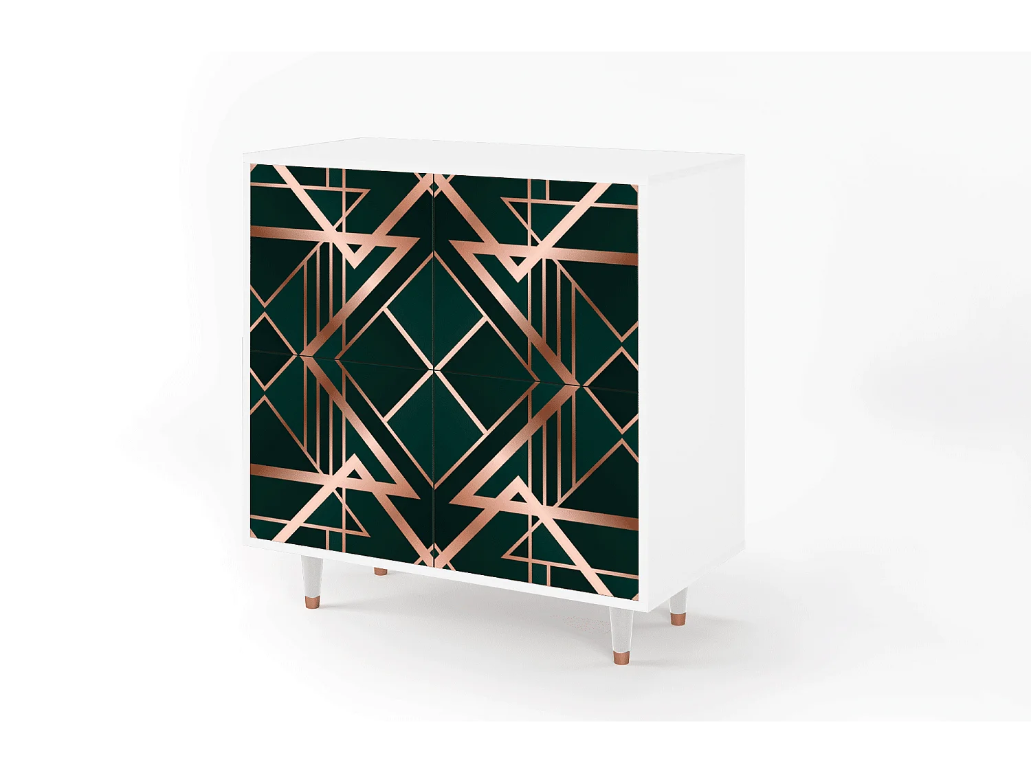 Kredens - 94x96x48 cm - BS3 - Emerald Gatsby, Biały