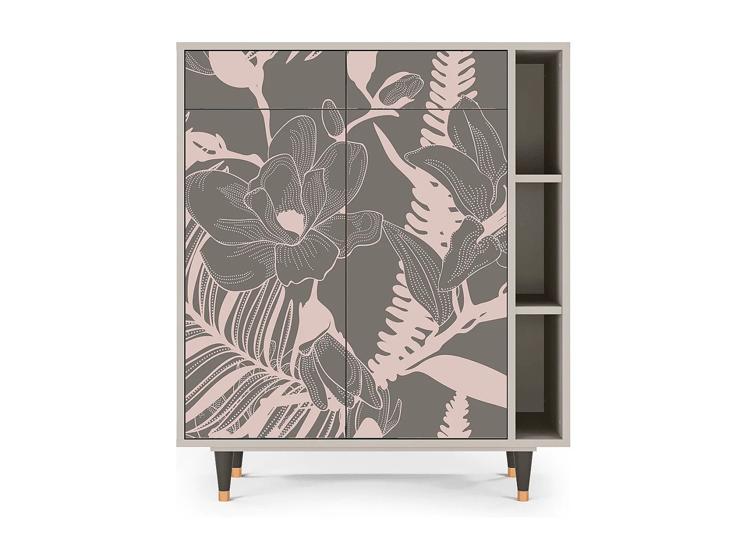 Sideboard - 96х110х41 cm - BS6 - Issabelline Flower, Sand