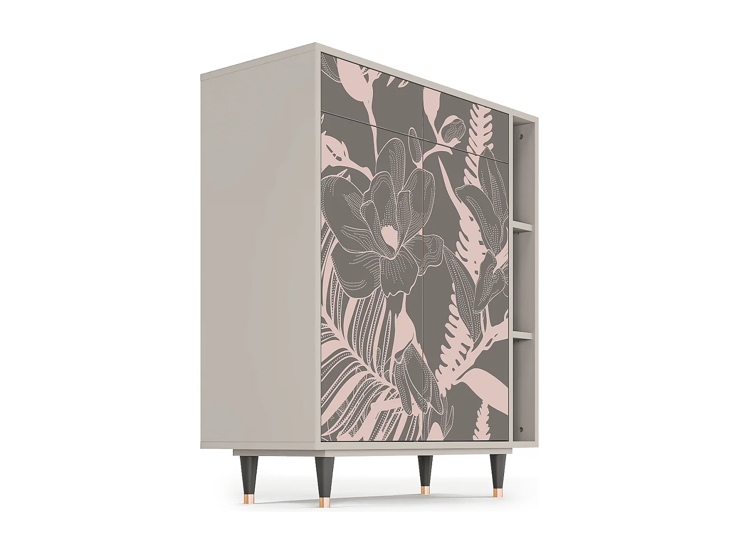 Sideboard - 96х110х41 cm - BS6 - Issabelline Flower, Sand