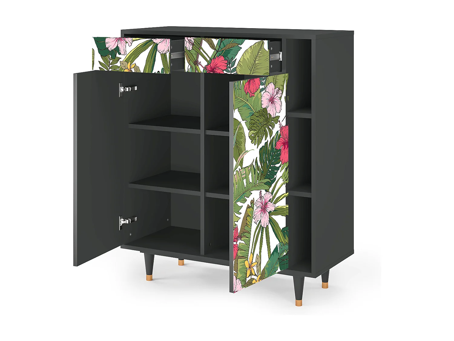Dressoir - 96х110х41 cm - BS6 - Verdant Tropics, Antraciet