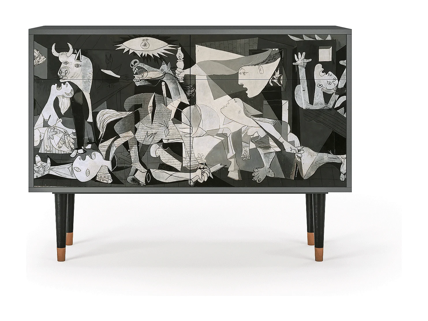 Buffet - 115x85x48 cm - BS4 - Guernica by Picasso, Anthracite