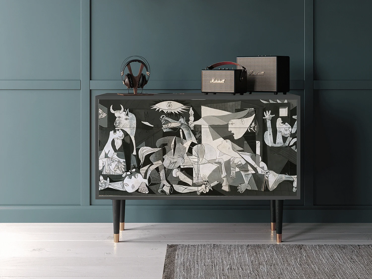 Aparador - 115x85x48 cm - BS4 - Guernica by Picasso, Antracite